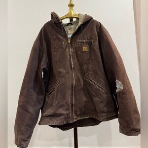 Vintage mens XL brown distressed Carhartt jacket